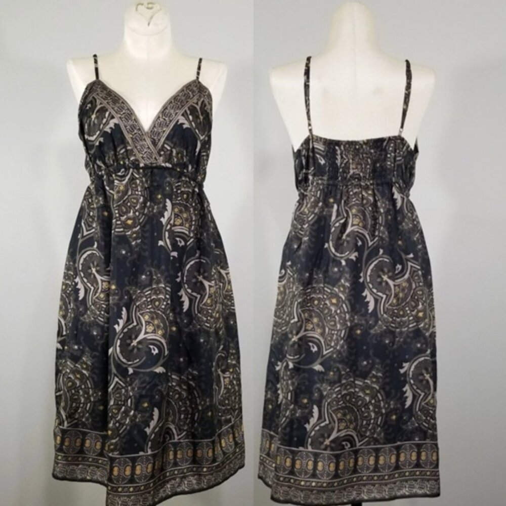 Michael Kors Silk Dress 8 Paisley Cami Sundress Vintage Vibe